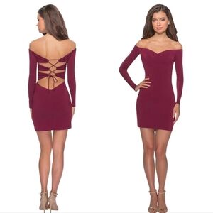 LA FEMME Dress 28212 Dark Berry, Size 2